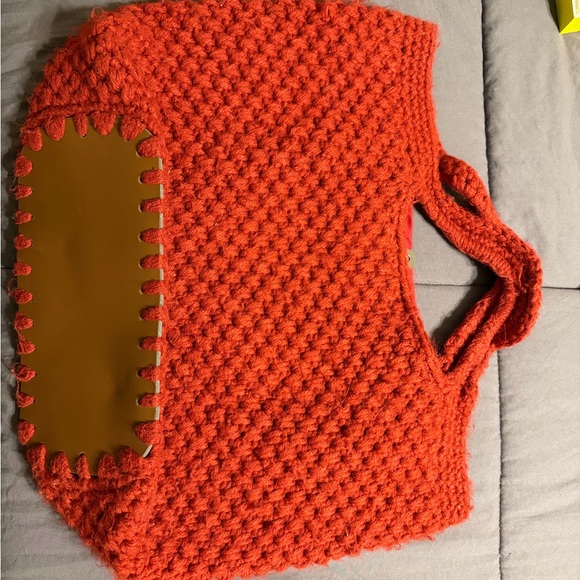 United Colors of Benetton Red Knit Tote Bag - Picture 2 of 7